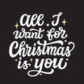 Christmas hand lettering poster Royalty Free Stock Photo