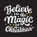 Christmas hand lettering poster Royalty Free Stock Photo