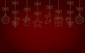 Christmas hanging ornaments background Royalty Free Stock Photo