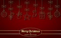 Christmas hanging ornaments background Royalty Free Stock Photo