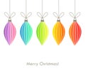 Christmas hanging ornaments background Royalty Free Stock Photo