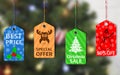 Christmas hanging sale tags