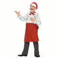 Christmas Happy Chef Royalty Free Stock Photo