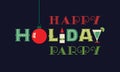 Christmas happy holiday party flat vector greeting