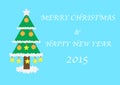 Christmas and happy new year 2015 card