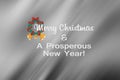 Christmas and Happy New Year card greeting concept with positive inspirational motivational words on black and white background.