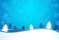 2019 Christmas and Happy New Year greeting card background. Xmas winter landscape decoration design Royalty Free Stock Photo