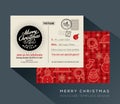 Christmas and Happy New year holiday postcard background for party invitation card Royalty Free Stock Photo