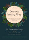 Christmas and Happy New Year party invitation template