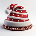 Christmas hat 3d render in blender in white background