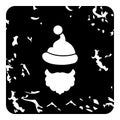 Christmas hat pompom and beard of Santa Claus icon Royalty Free Stock Photo