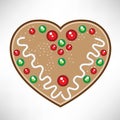 Christmas heart cookie