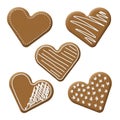 Christmas heart gingerbread Royalty Free Stock Photo