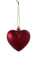 Christmas heart shaped red ball Royalty Free Stock Photo