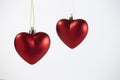 Christmas heart shaped red ball Royalty Free Stock Photo