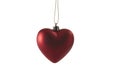 Christmas heart shaped red ball Royalty Free Stock Photo