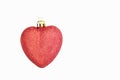 Christmas heart shaped red ball Royalty Free Stock Photo