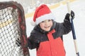 Christmas hockey boy