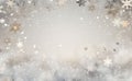 Christmas holiday abstract simple modern silver snow snowflakes winter with sparkles and glitter background Royalty Free Stock Photo