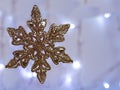 Christmas ornament-golden star Royalty Free Stock Photo