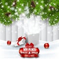 Christmas holiday background with magic gift box Royalty Free Stock Photo