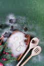 Christmas and holiday baking background. Royalty Free Stock Photo