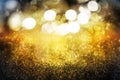 Christmas holiday or birthday background abstract gold glitter lights Royalty Free Stock Photo