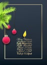 Christmas card in European languages Royalty Free Stock Photo
