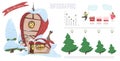 Christmas Holiday Cartoon Vector Infographics Royalty Free Stock Photo