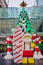 The Christmas holiday celebrated down under in Sydney with Lego decorations