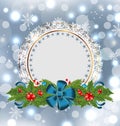 Christmas holiday decoration with greeting card