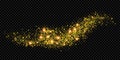 Christmas holiday golden glitter background template of sparkling gold particles Royalty Free Stock Photo