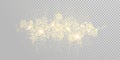 Christmas holiday golden glitter firework background template of sparkler gold particles and shiny fireworks light effect. Vector Royalty Free Stock Photo