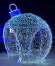 Christmas Holiday lighted life size bulb Royalty Free Stock Photo