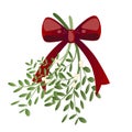 Christmas Holiday Mistletoe Peace Offering vector illustration graphic Royalty Free Stock Photo