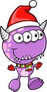 Christmas Holiday Monster Alien Royalty Free Stock Photo