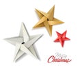 Vector christmas holiday decoration stars Royalty Free Stock Photo