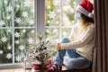 Christmas holiday during pandemic coronavirus COVID 19 concept Royalty Free Stock Photo