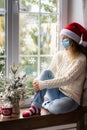 Christmas holiday during pandemic coronavirus COVID 19 concept Royalty Free Stock Photo