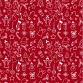 Christmas holiday seamless pattern vector background. EPS10. Royalty Free Stock Photo