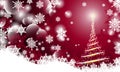Christmas background with blurry smooth glowing waves abstract Christmas tree and snow flake.