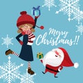 Cute Christmas holiday season background. Royalty Free Stock Photo