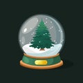 Christmas holiday snow globe