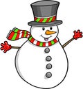 Christmas Holiday Snowman Vector