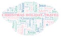 Christmas Holiday Travel word cloud Royalty Free Stock Photo