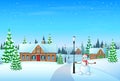 Christmas holiday village house winter snow,