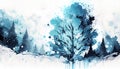 Christmas holiday watercolor background. Ai generated Royalty Free Stock Photo