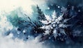 Christmas holiday watercolor background. Ai generated Royalty Free Stock Photo