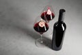 Christmas holidays with a bottle of red wine Royalty Free Stock Photo