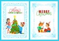 Christmas Holidays, Children Opening Presents Royalty Free Stock Photo